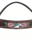 Comfytack H. Floral Hand Painted Genuine Leather Breast Collar