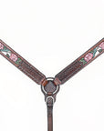 Comfytack H. Floral Hand Painted Genuine Leather Breast Collar