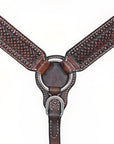 Comfytack H. Floral Hand Painted Genuine Leather Breast Collar