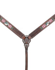 Comfytack H. Floral Hand Painted Genuine Leather Breast Collar