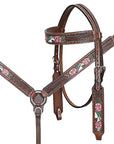 Comfytack H. Floral Hand Painted Genuine Leather Breast Collar