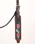 Comfytack Western Horse Floral Hand Painted Genuine Leather Headstall