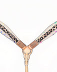 HILASON Western Horse Breast Collar American Hairon Leather Tan