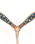 HILASON Western Horse Headstall Breast Collar Hairon Leather Tan