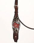 HILASON Western Horse Headstall Breast Collar Leather Brown