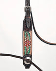 HILASON Western Horse Headstall Breast Collar Leather Brown