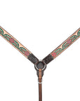 HILASON Western Horse Headstall Breast Collar Leather Brown