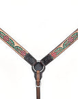HILASON Western Horse Headstall Breast Collar Leather Brown