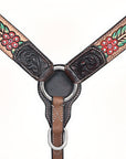 HILASON Western Horse Headstall Breast Collar Leather Brown