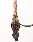 HILASON Western Horse Headstall Breast Collar Leather Brown