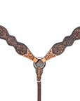 HILASON Western Horse Headstall Breast Collar Leather Brown