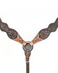 HILASON Western Horse Headstall Breast Collar Leather Brown