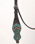 HILASON Western Horse Headstall Breast Collar Leather Brown