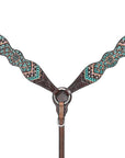 HILASON Western Horse Headstall Breast Collar Leather Brown