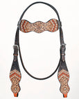 HILASON Western Horse Headstall Breast Collar Leather Brown
