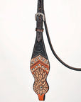 HILASON Western Horse Headstall Breast Collar Leather Brown