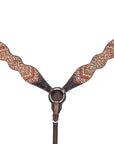 HILASON Western Horse Headstall Breast Collar Leather Brown