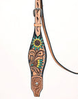 HILASON Western Horse Headstall Breast Collar Leather Tan
