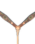 HILASON Western Horse Headstall Breast Collar Leather Tan
