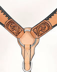 HILASON Western Horse Headstall Breast Collar Leather Tan