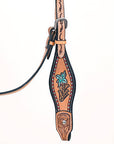 HILASON Western Horse Headstall Breast Collar Leather Tan