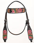 HILASON Western Horse Headstall Breast Collar Leather Brown
