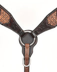 HILASON Western Horse Headstall Breast Collar Leather Brown