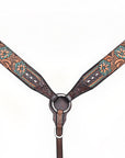 HILASON Western Horse Headstall Breast Collar Leather Brown