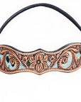 HILASON Western Horse Headstall Breast Collar American Leather Tan
