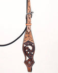 HILASON Western Horse Headstall Breast Collar Leather Brown