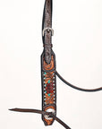 HILASON Western Horse Headstall Breast Collar Leather Brown
