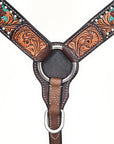 HILASON Western Horse Headstall Breast Collar Leather Brown