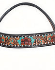 HILASON Western Horse Headstall Breast Collar Leather Brown