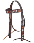 HILASON Western Horse Headstall Breast Collar Leather Brown