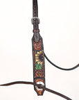 HILASON Western Horse Headstall Breast Collar Leather Brown