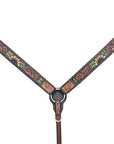 HILASON Western Horse Headstall Breast Collar Leather Brown