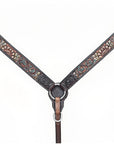 HILASON Western Horse Headstall Breast Collar Leather Brown