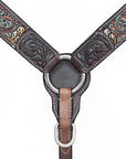 HILASON Western Horse Headstall Breast Collar Leather Brown