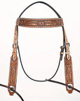 HILASON Western Horse Headstall Breast Collar Leather Tan