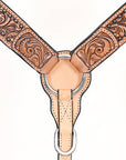 HILASON Western Horse Headstall Breast Collar Leather Tan