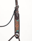 HILASON Western Horse Headstall Breast Collar Leather Brown