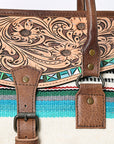 ADBG1191 American Darling Hand Tooled Saddle Blanket Genuine Leather Women Bag Western Handbag Purse