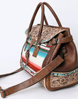 ADBG1191 American Darling Hand Tooled Saddle Blanket Genuine Leather Women Bag Western Handbag Purse
