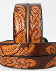 Beautifully hand tooled Genuine American Leather Belt Men and Women