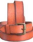 HILASON Western Genuine Leather Belt for Handmade Unisex Full Grain Heavy Duty Belt Tan