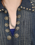 American Darling ADDR001 100% Cotton Denim Women Shirt Jacket Dress Ladies Girl Top