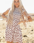 Elliott Flutter Sleeve Smocked Bodice Short Dress
