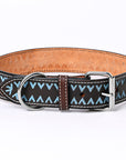 HILASON Western Genuine Leather Heavy Duty Hand Painted Dog Collar