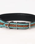 HIlason Genuine Leather Dog Collar Hand Tooled