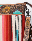 American Darling Cross Body Hand Tooled Saddle Blanket Genuine Leather Women Bag Western Handbag Purse